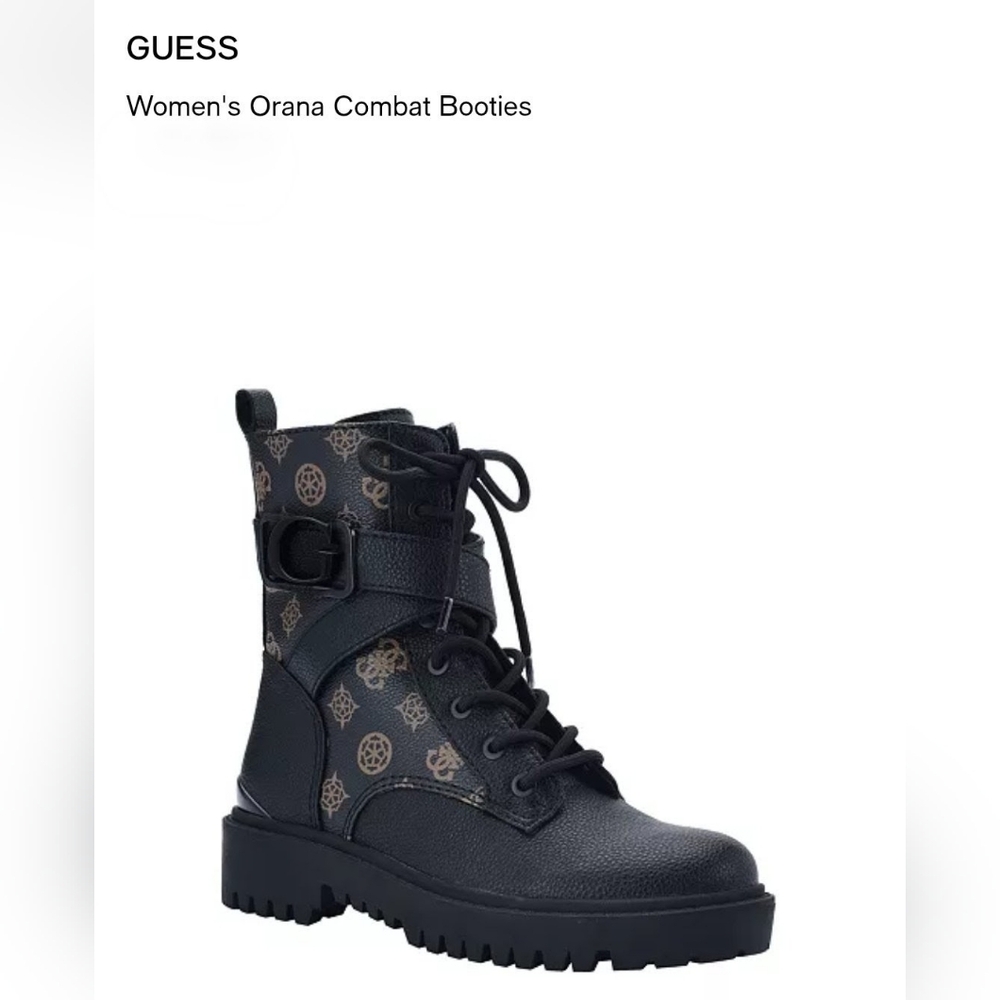 Guess Women's Orana Combat Booties Size 6M NIB